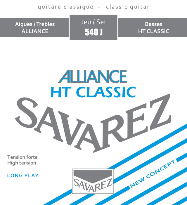 Encordado Savarez Alliance HT Classic 540J tensión fuerte para guitarra clásica, empaque oficial