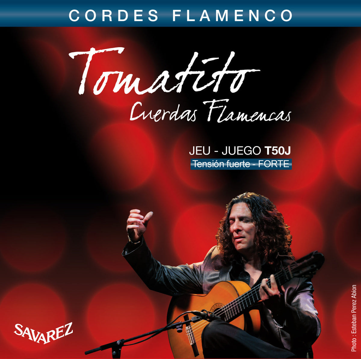Encordado Savarez Tomatito T50J tensión fuerte para guitarra flamenca, empaque oficial