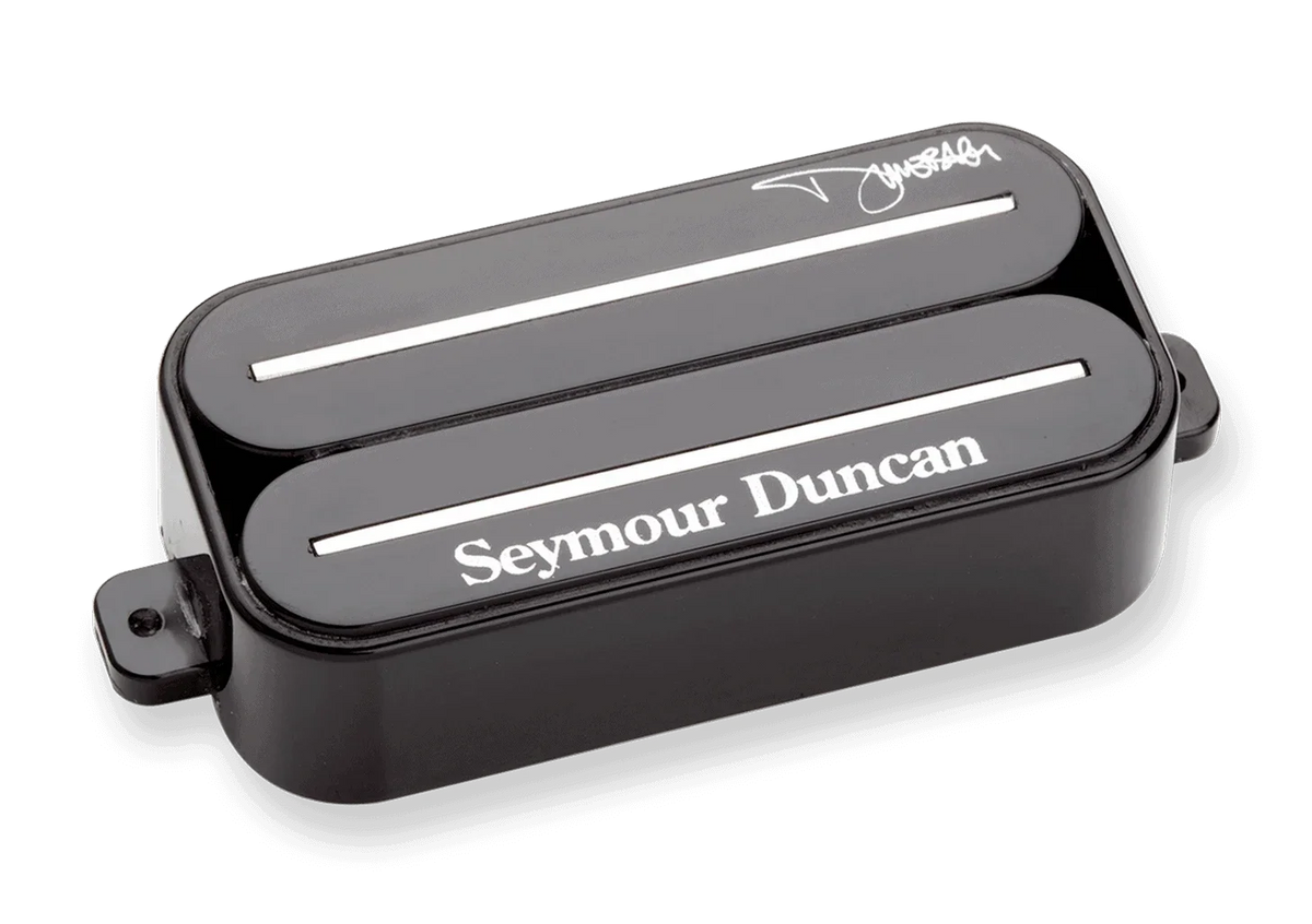 Pastilla Seymour Duncan Dimebucker SH-13 negra, vista de detalle sobre fondo blanco
