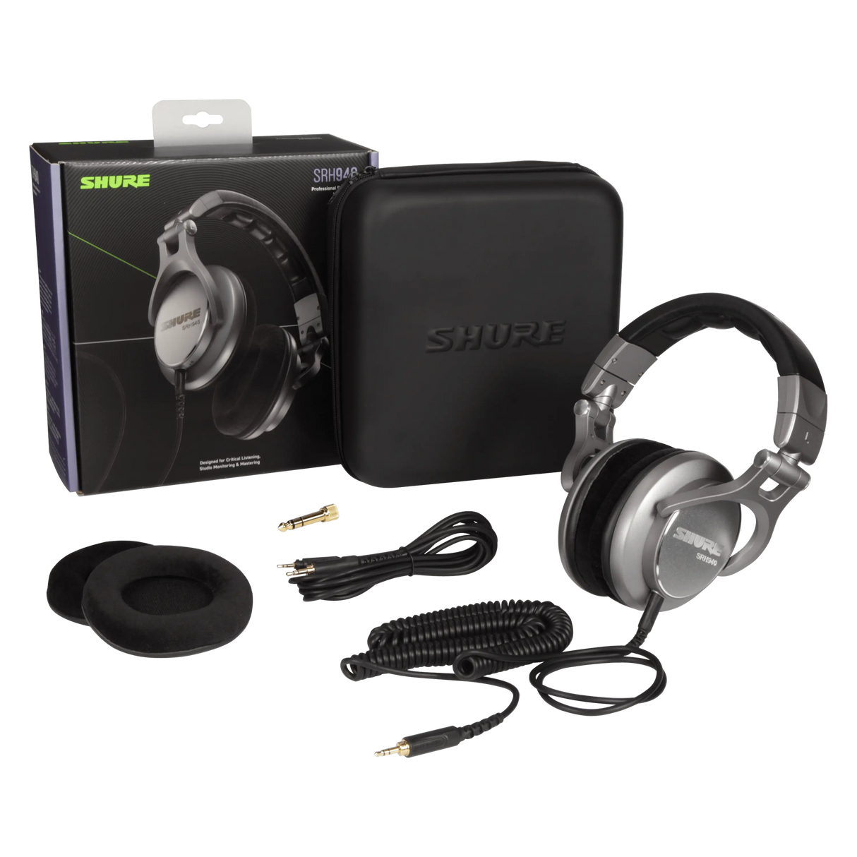 Accesorios incluidos con los audífonos Shure SRH940