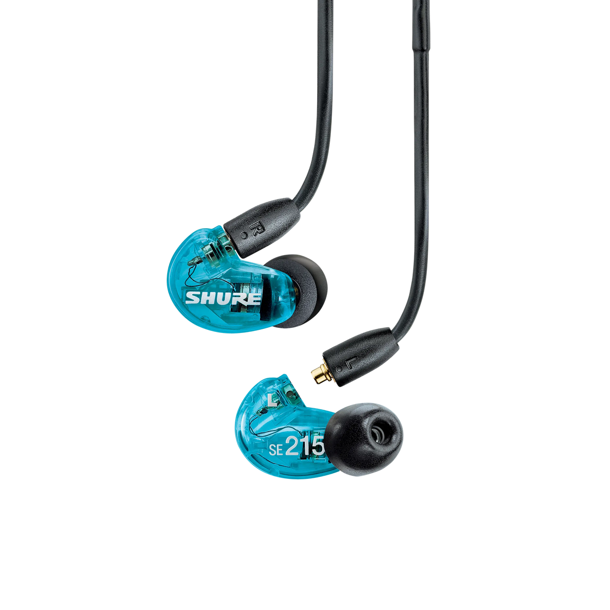 Vista secundaria de los Shure SE215 Special Edition azules