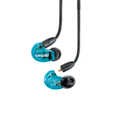 Vista secundaria de los Shure SE215 Special Edition azules