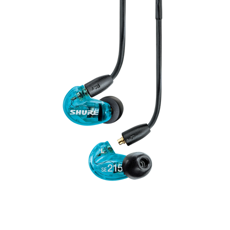 Vista secundaria de los Shure SE215 Special Edition azules