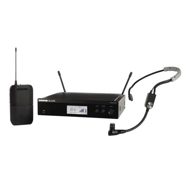 Sistema Shure BLX14R/SM35-H9 con receptor de rack, bodypack y micrófono de diadema