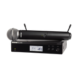 Sistema vocal Shure BLX24R/SM58 con receptor de rack y micrófono SM58