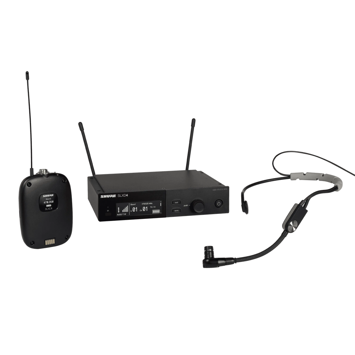 Sistema inalámbrico Shure SLXD14/SM35 con micrófono de diadema