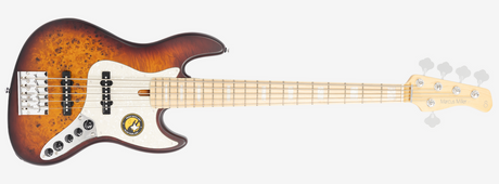 Bajo Sire Marcus Miller V7 Ash Reissue de 5 cuerdas en acabado Tobacco Sunburst Satin