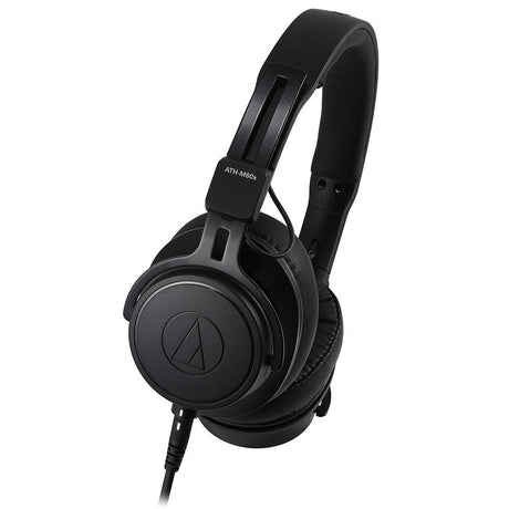 Audífonos de Estudio AudioTechnica ATH M60x On Ear con 3 Cables Intercambiables vista oficial completa sobre fondo limpio