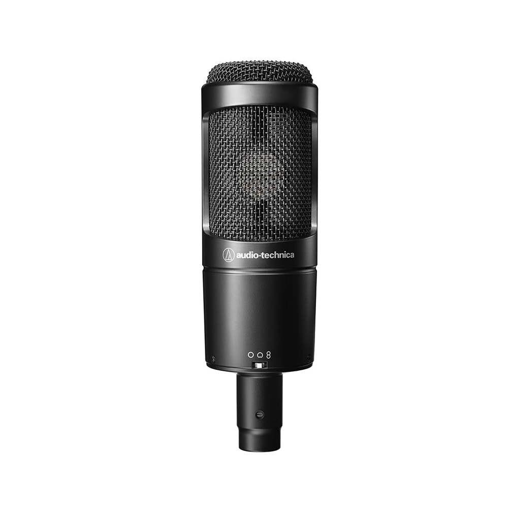 Micrófono Condensador Multipatrón AudioTechnica AT2050 vista oficial completa sobre fondo limpio