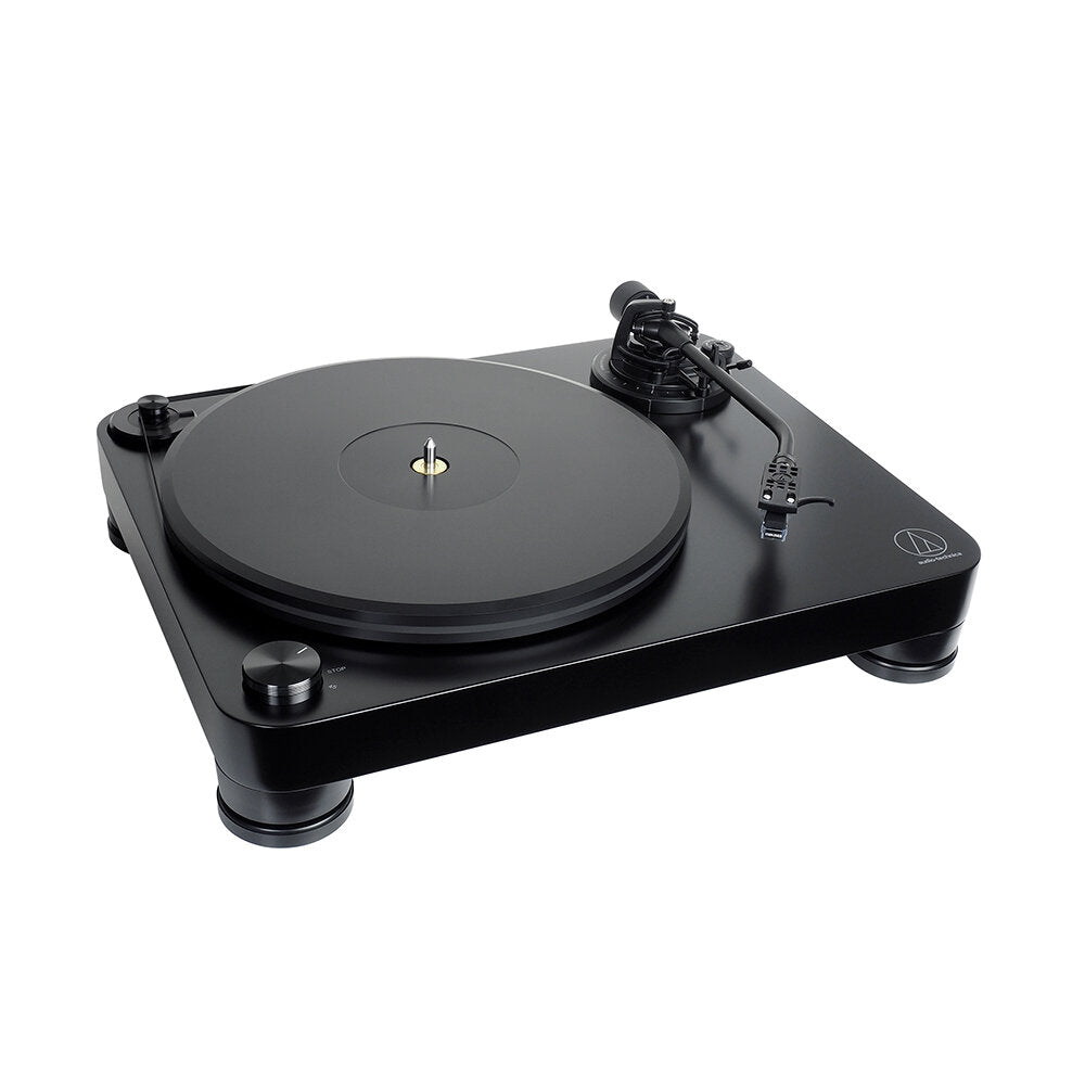 Tocadisco Tornamesa AudioTechnica AT LP7 para Audiófilos con Cápsula AT VM520EB vista oficial completa sobre fondo limpio