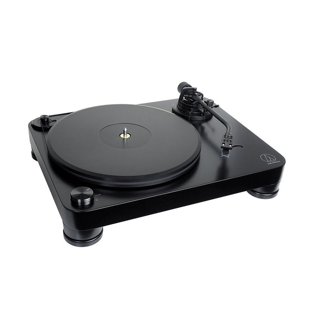 Tocadisco Tornamesa AudioTechnica AT LP7 para Audiófilos con Cápsula AT VM520EB vista oficial completa sobre fondo limpio