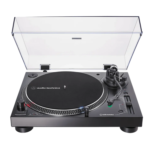 Tocadisco Tornamesa AudioTechnica AT LP120XBT USB BK con USB y Bluetooth Negro vista oficial completa sobre fondo limpio