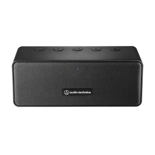 Altavoz Portátil Inalámbrico Bluetooth AudioTechnica AT SP65XBT vista oficial completa sobre fondo limpio