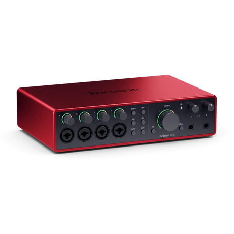 Interfaz de audio Focusrite Scarlett 18i16 4th Gen en vista angular