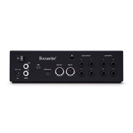 Focusrite Clarett+ 4Pre vista posterior