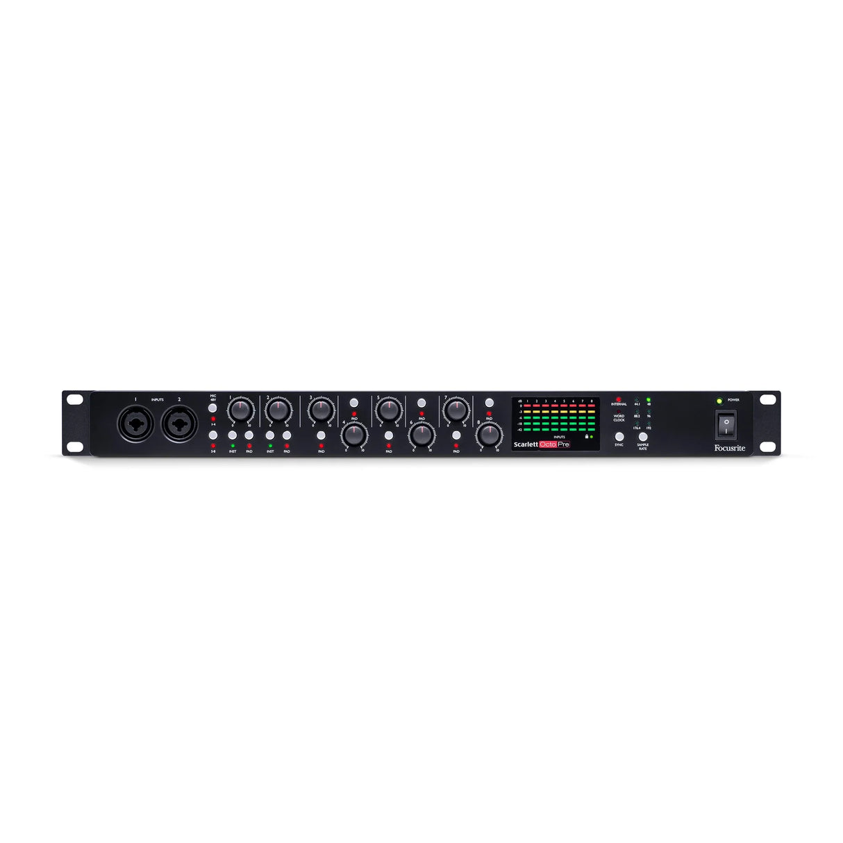 Focusrite Scarlett OctoPre vista frontal