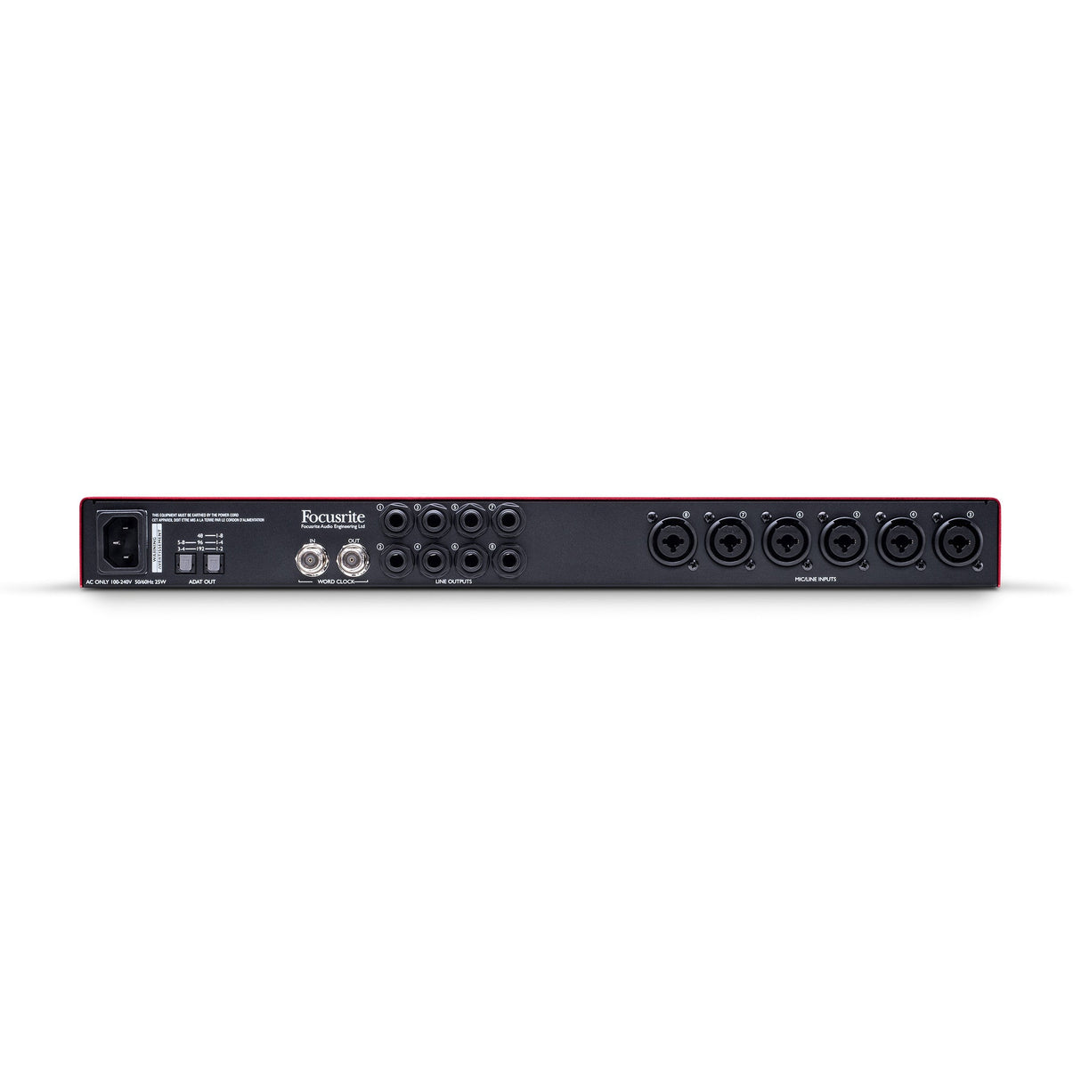 Focusrite Scarlett OctoPre vista posterior