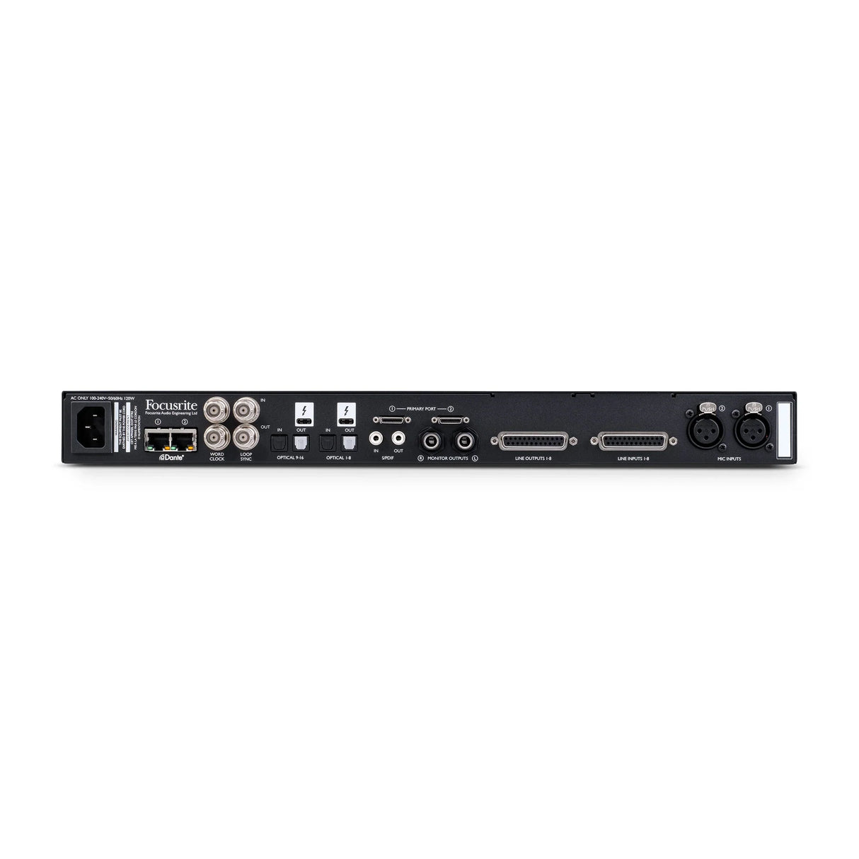 Focusrite Red 8Line vista posterior