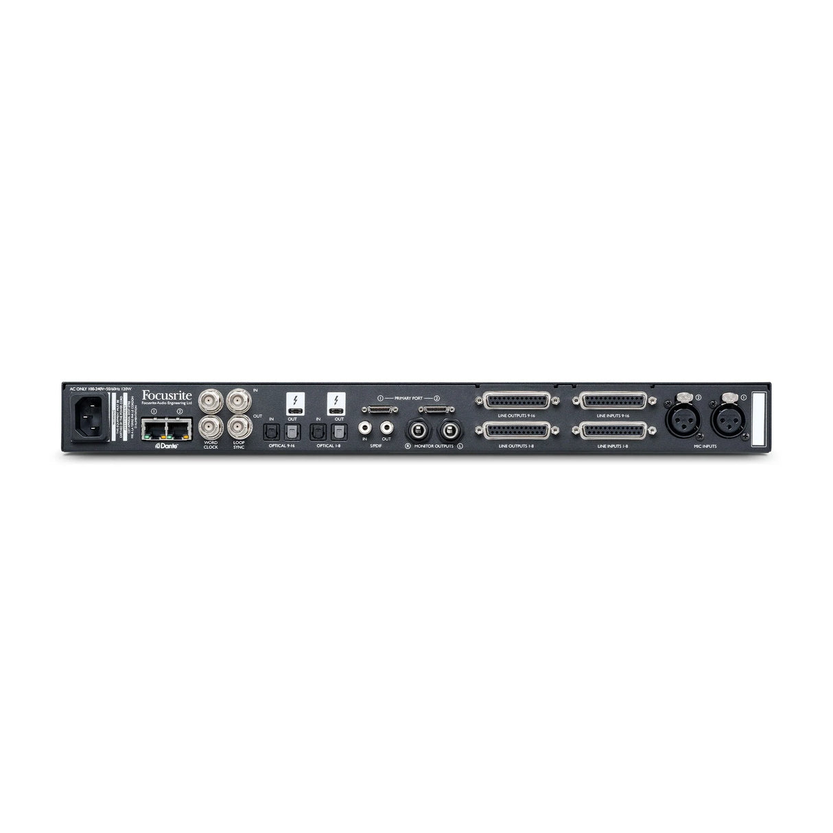 Focusrite Red 16Line vista posterior