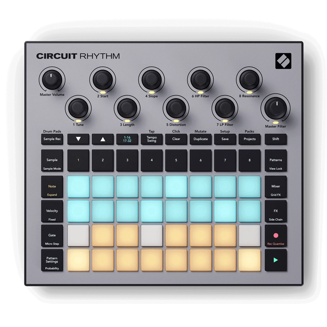 Sampler secuenciador Novation Circuit Rhythm vista superior