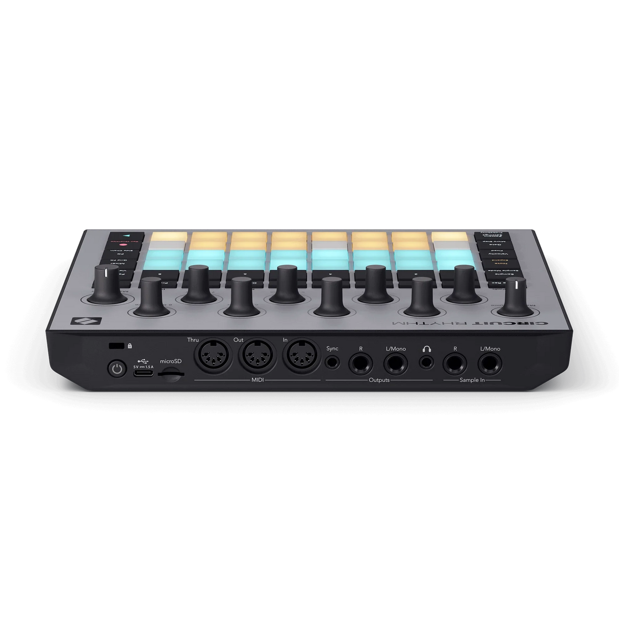 Novation Circuit Rhythm vista posterior elevada