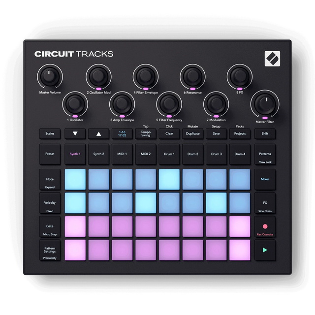 Groovebox Novation Circuit Tracks vista superior