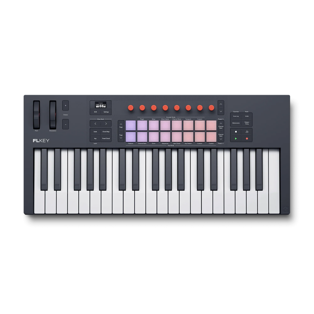 Controlador MIDI Novation FLkey 37 MK2 vista superior