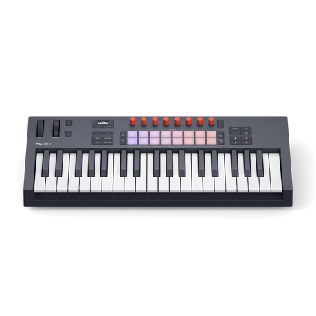 Novation FLkey 37 MK2 vista frontal elevada