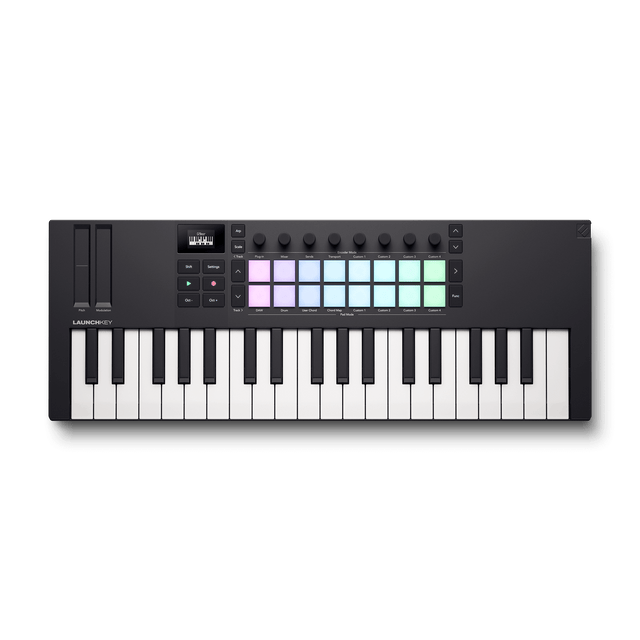 Controlador MIDI Novation Launchkey Mini 37 MK4 vista superior