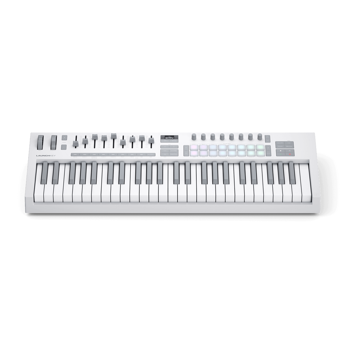Novation Launchkey 49 White MK4 vista frontal elevada