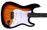 Guitarra eléctrica Smiger sunburst, detalle del cuerpo