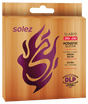 Encordado Solez SLAB10 para guitarra acústica, Brass 80/20 calibre .010–.050, empaque oficial