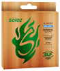 Encordado Solez SLAPB11 para guitarra acústica, Phosphor Bronze 92/8 calibre .011–.052, empaque oficial