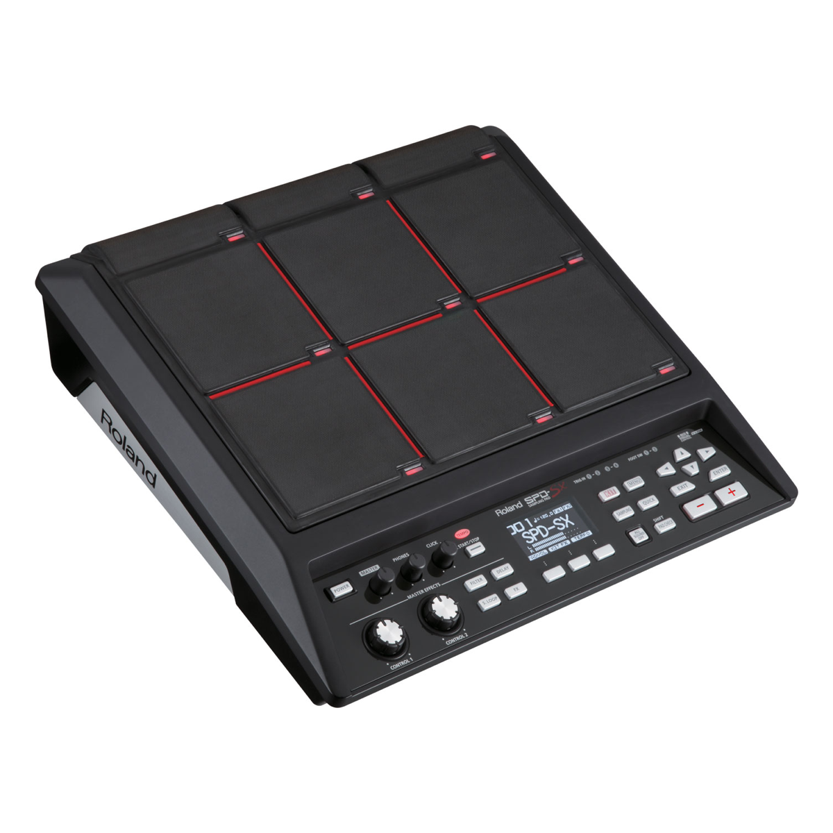 Pad de muestreo Roland SPD-SX, vista frontal de tres cuartos