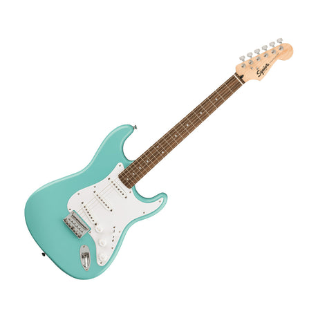 Guitarra Eléctrica Fender Squier Bullet Stratocaster Azul Aguamarina, portada diagonal
