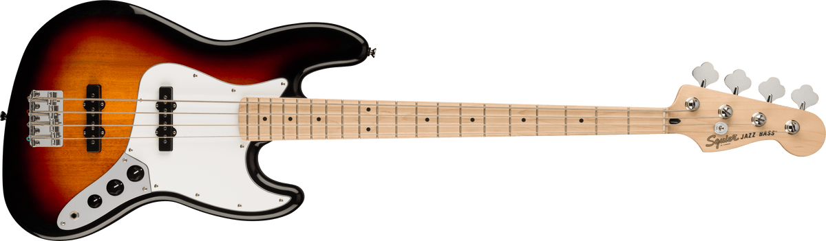 Bajo Squier Affinity Series Jazz Bass 3-Color Sunburst, vista frontal