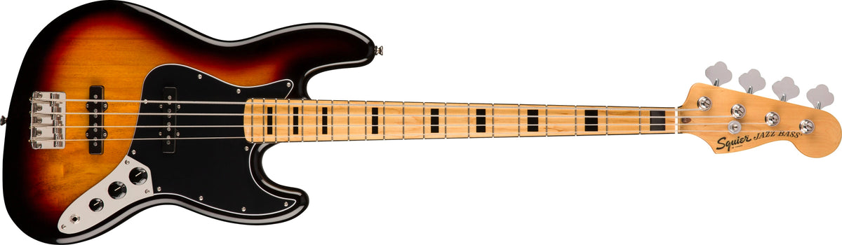 Bajo Squier Classic Vibe '70s Jazz Bass 3-Color Sunburst, vista frontal