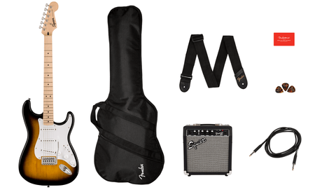Combo Squier Sonic Stratocaster 2-Color Sunburst con amplificador Frontman 10G