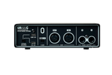 Interfaz de audio Steinberg UR22C negro y gris, panel posterior