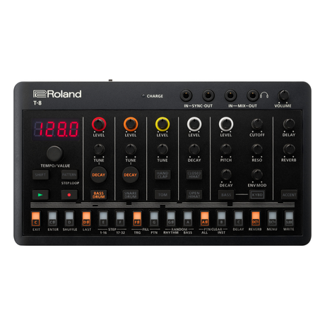 Caja de ritmos Roland AIRA Compact T-8 vista desde arriba
