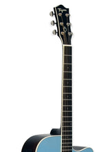 Guitarra Tagima Andes EQ azul, detalle del cuerpo y cutaway