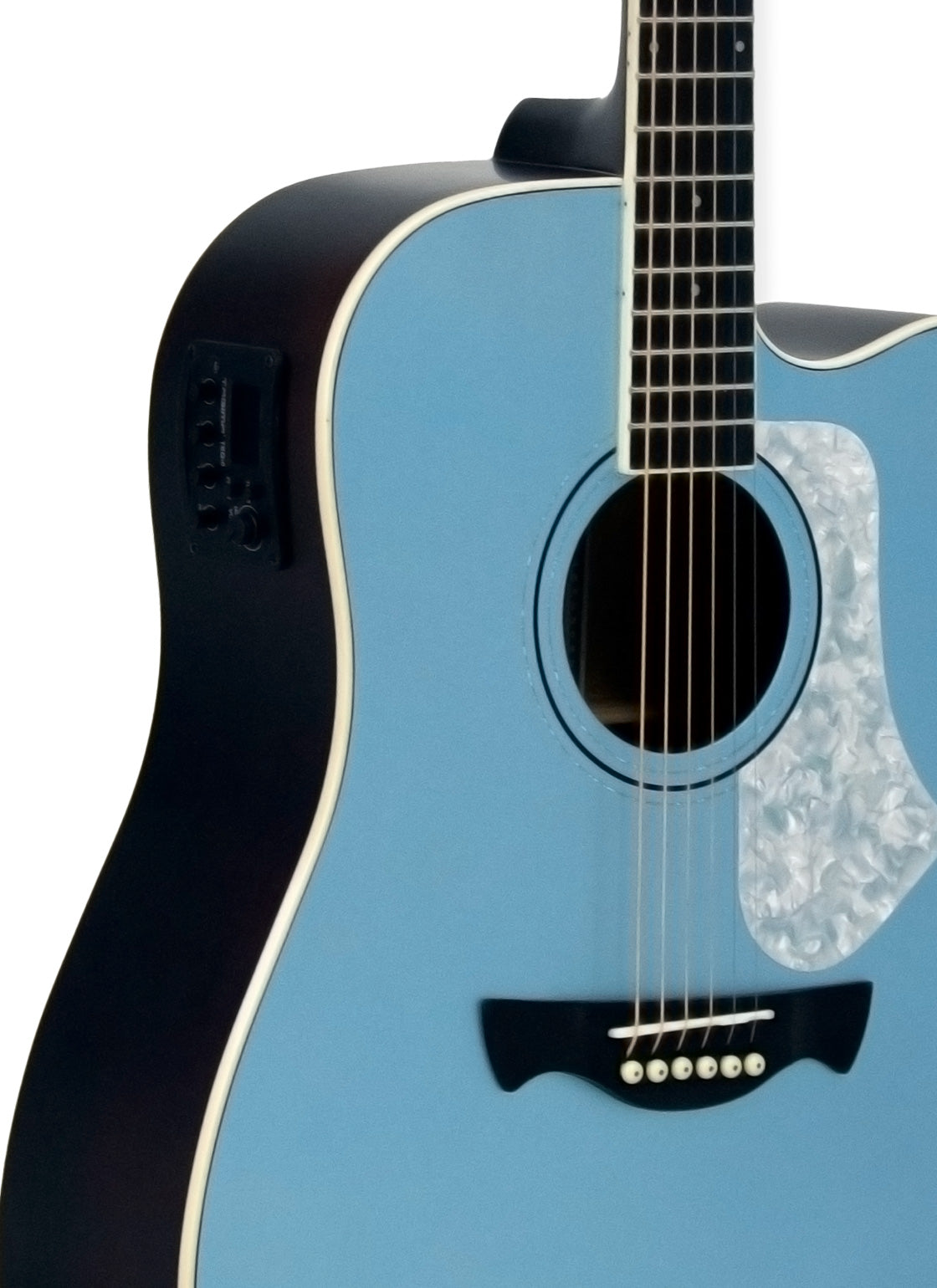 Guitarra Tagima Andes EQ azul, vista posterior