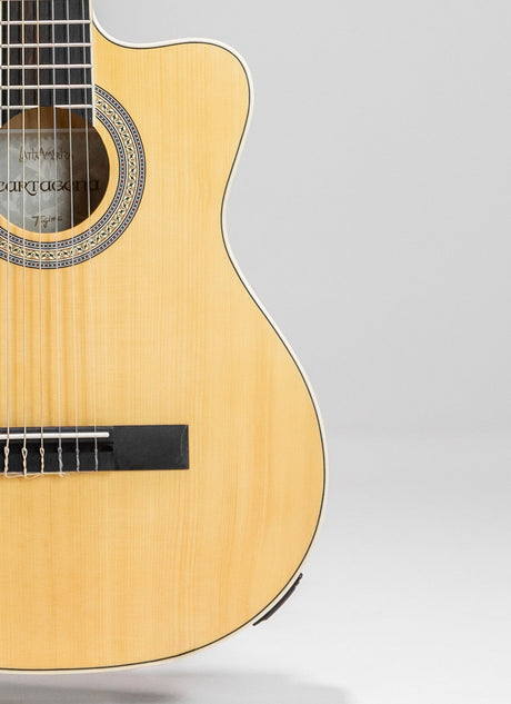 Guitarra Tagima Cartagena EQ natural, detalle del cutaway