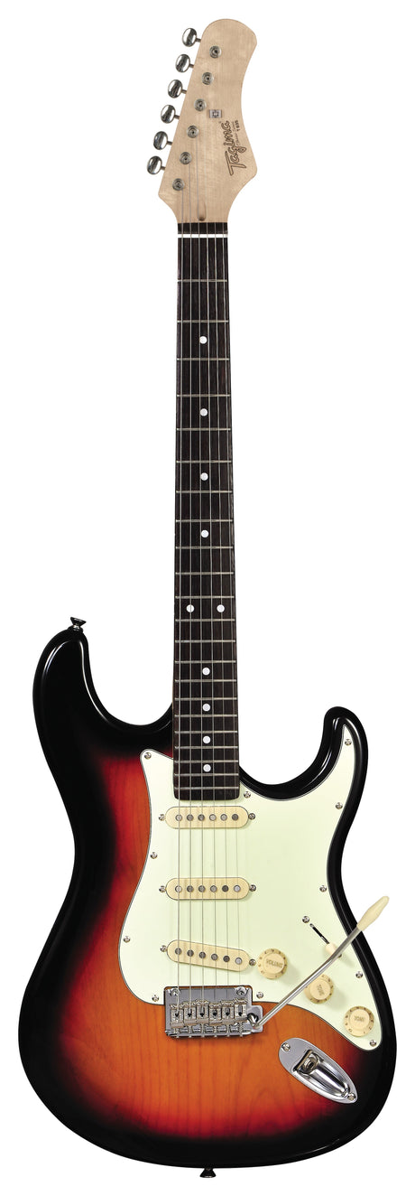 Guitarra Tagima T-635 sunburst con diapasón oscuro, vista frontal completa