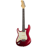 Guitarra zurda Tagima TG-500 Candy Apple, vista frontal completa