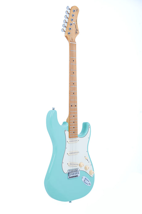 Guitarra Tagima TG-530 Surf Green, vista diagonal completa