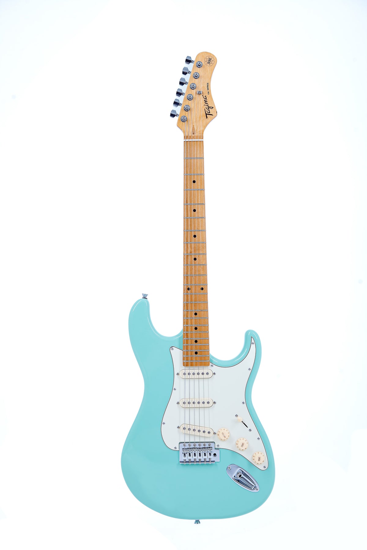 Guitarra Tagima TG-530 Surf Green, vista frontal completa