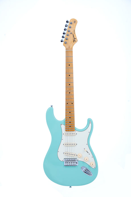 Guitarra Tagima TG-530 Surf Green, vista frontal completa