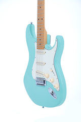 Guitarra Tagima TG-530 Surf Green, vista de perfil del cuerpo