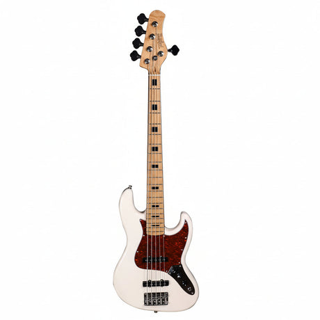 Bajo Tagima TJB-5 Olympic White con golpeador tortoise, vista principal